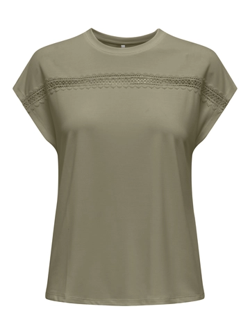 Only - T-shirt korte mouw - Groen - Onlfree Life Batsleeve O-Neck - 15350108