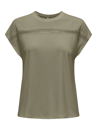 Only - T-shirt korte mouw - Groen - Onlfree Life Batsleeve O-Neck - 15350108