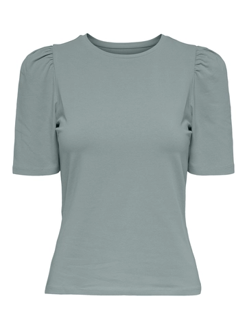 Only - T-shirt korte mouw - Groen - Onllive Love 2/4 Pufftop Jrs - 15282484