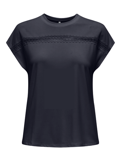 Only - T-shirt korte mouw - Marineblauw - Onlfree Life Batsleeve O-Neck - 15350108