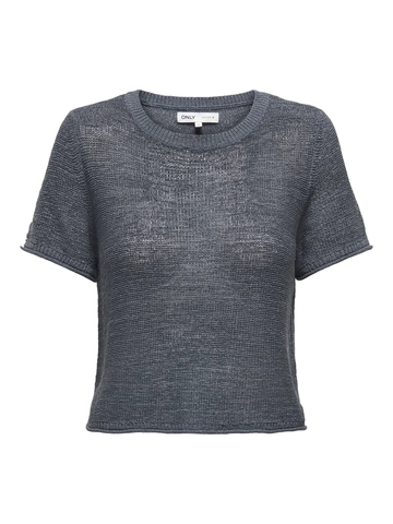 Only - T-shirt korte mouw - Marineblauw - Onlsunny S/S Pullover Knt - 15254282