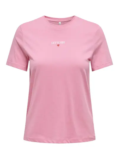 Only - T-shirt korte mouw - Paars - Onllotte Life Reg S/S Not Top - 15344235