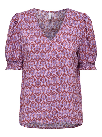 Only - T-shirt korte mouw - Paars - Onlnova Life Vis S/S Blair Top - 15256766