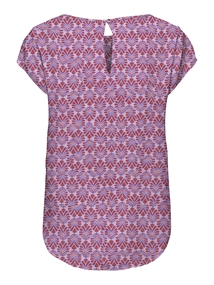 Only - T-shirt korte mouw - Paars - Onlnova Life Vis S/S Top - 15222174