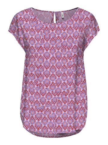 Only - T-shirt korte mouw - Paars - Onlnova Life Vis S/S Top - 15222174