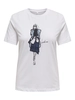 Only - T-shirt korte mouw - Wit - Onlemma Life Reg S/S Lady Top - 15329752