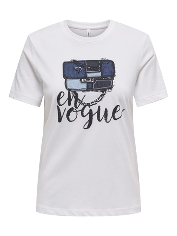 Only - T-shirt korte mouw - Wit - Onlemma Life Reg S/S Lady Top - 15329752
