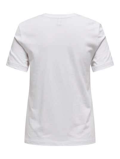 Only - T-shirt korte mouw - Wit - Onlemma Life Reg S/S Lady Top - 15329752