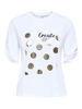 Only - T-shirt korte mouw - Wit - Onlfree Life S/S Create Top Bo - 15349921