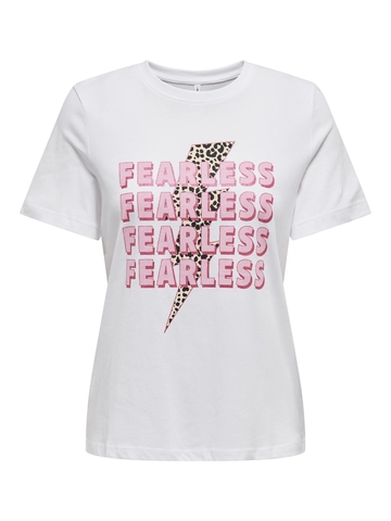 Only - T-shirt korte mouw - Wit - Onlhenny Life Reg S/S Top Box - 15327666