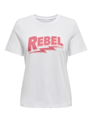 Only - T-shirt korte mouw - Wit - Onlhenny Life Reg S/S Top Box - 15327666