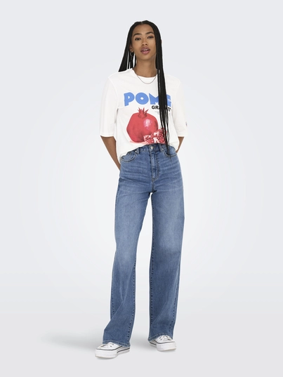 Only - T-shirt korte mouw - Wit - Onlphoebe S/S Fresh Top Box Jr - 15351369