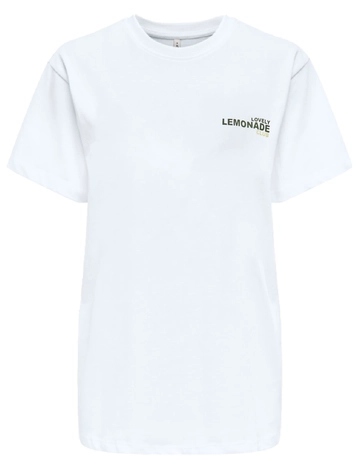 Only - T-shirt korte mouw - Wit - Onlvivvi Life S/S Lovely Top C - 15357393