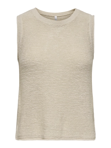 Only - Tanktop - Beige - Onlsunny O-Neck Tank Top Knt N - 15350925