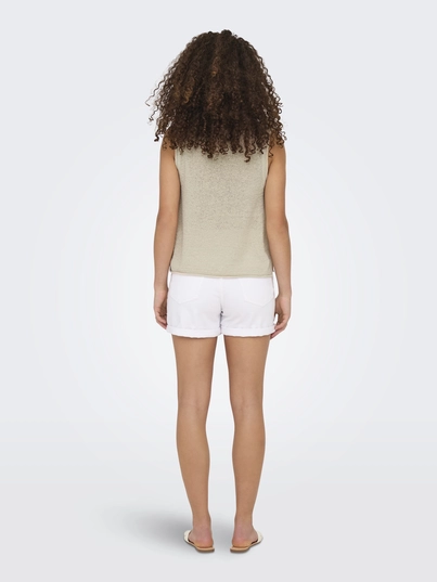 Only - Tanktop - Beige - Onlsunny O-Neck Tank Top Knt N - 15350925