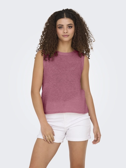 Only - Tanktop - Roze - Onlsunny O-Neck Tank Top Knt N - 15350925