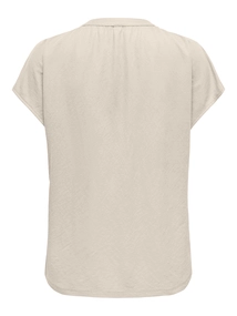 Only - Trendy T-shirt korte mouw - Beige - Onljany S/S String Top Jrs - 15351682