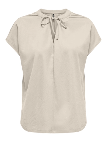 Only - Trendy T-shirt korte mouw - Beige - Onljany S/S String Top Jrs - 15351682
