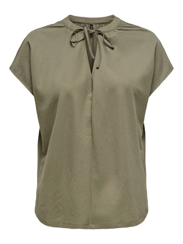 Only - Trendy T-shirt korte mouw - Donkergroen - Onljany S/S String Top Jrs - 15351682