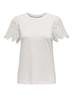 Only - Trendy T-shirt korte mouw - Ecru - Onlebba Life S/S Lace Top Jrs - 15324887