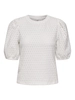 Only - Trendy T-shirt korte mouw - Ecru - Onlelisa S/S O-Neck Top Box Jr - 15346853