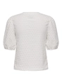 Only - Trendy T-shirt korte mouw - Ecru - Onlelisa S/S O-Neck Top Box Jr - 15346853