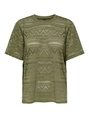 Only - Trendy T-shirt korte mouw - Groen - Onlaniri S/S O-Neck Top Jrs - 15350242
