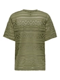 Only - Trendy T-shirt korte mouw - Groen - Onlaniri S/S O-Neck Top Jrs - 15350242