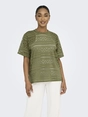Only - Trendy T-shirt korte mouw - Groen - Onlaniri S/S O-Neck Top Jrs - 15350242