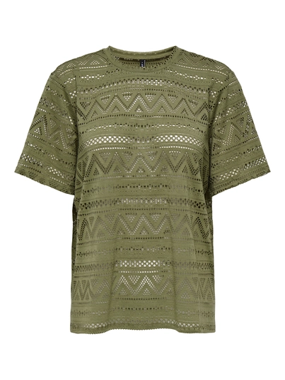 Only - Trendy T-shirt korte mouw - Groen - Onlaniri S/S O-Neck Top Jrs - 15350242