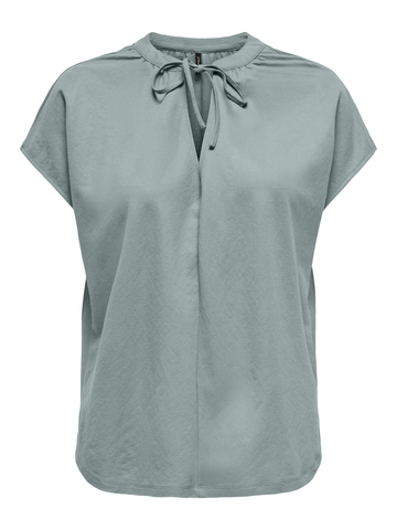 Only - Trendy T-shirt korte mouw - Groen - Onljany S/S String Top Jrs - 15351682