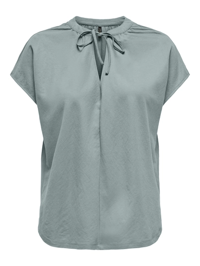 Only - Trendy T-shirt korte mouw - Groen - Onljany S/S String Top Jrs - 15351682