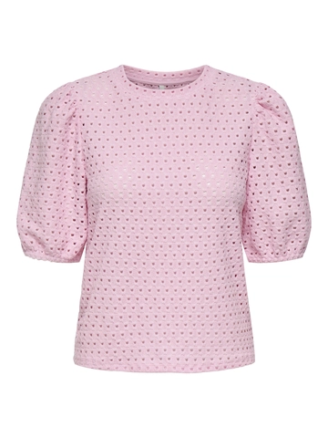 Only - Trendy T-shirt korte mouw - Roze - Onlelisa S/S O-Neck Top Box Jr - 15346853