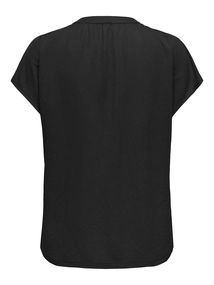 Only - Trendy T-shirt korte mouw - Zwart - Onljany S/S String Top Jrs - 15351682