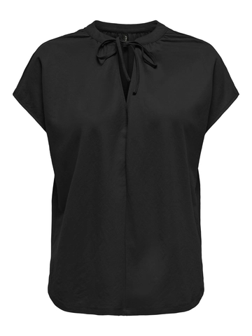 Only - Trendy T-shirt korte mouw - Zwart - Onljany S/S String Top Jrs - 15351682