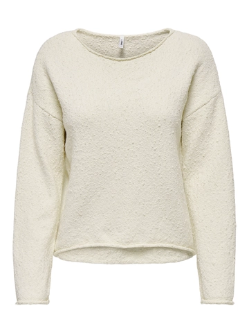 Only - Trui met ronde hals - Beige - Onlalvilda Ls O-Neck Cc Knt - 15339651