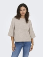 Only - Trui met ronde hals - Beige - Onlsimoni 3/4 Pullover - 15333199