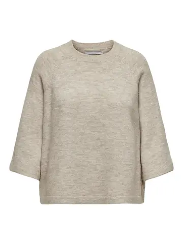 Only - Trui met ronde hals - Beige - Onlsimoni 3/4 Pullover - 15333199