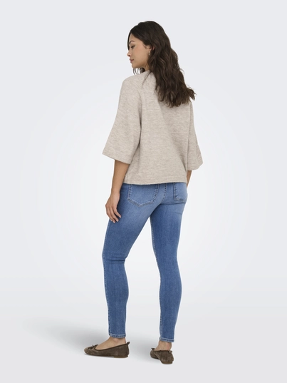 Only - Trui met ronde hals - Beige - Onlsimoni 3/4 Pullover - 15333199
