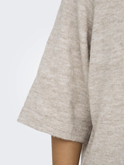 Only - Trui met ronde hals - Beige - Onlsimoni 3/4 Pullover - 15333199