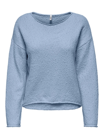 Only - Trui met ronde hals - Blauw - Onlalvilda Ls O-Neck Cc Knt - 15339651