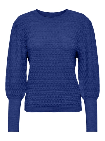 Only - Trui met ronde hals - Blauw - Onlfaye Life Ls O-Neck Cs Knt - 15264797