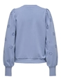 Only - Trui met ronde hals - Blauw - Onlfemme L/S Puff Embroidery - 15315687