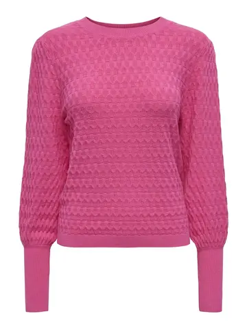Only - Trui met ronde hals - Roze - Onlfaye Life Ls O-Neck Cs Knt - 15264797