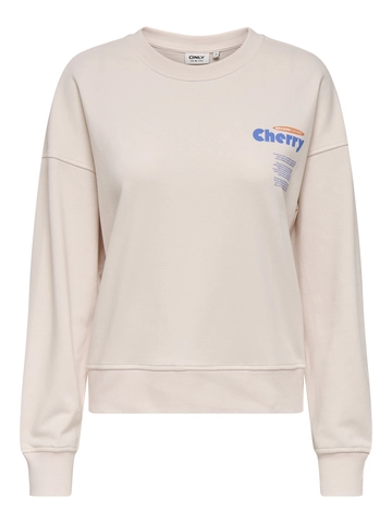 Only - Trui met ronde hals - Roze - Onlphilea L/S Fruit O-Neck Ub - 15351693
