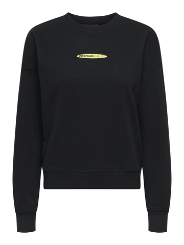 Only - Trui met ronde hals - Zwart - Onlphilea L/S Fruit O-Neck Ub - 15351693