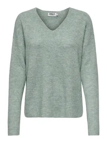 Only - Trui V-hals - Mintgroen - Onlcamilla V-Neck L/S Pull - 15204588