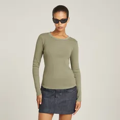 Overdyed slim l\s r t wmn