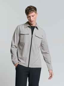 Overshirt zip closure stretch