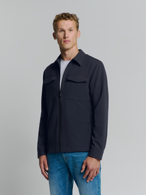 Overshirt zip closure stretch